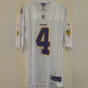 Brett Favre Minnesota Vikings Reebok White Alternate Jersey Men's XL